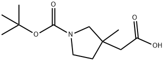 2-(1-(叔-丁氧羰基)-3-甲基吡咯烷-3-基)乙酸 结构式