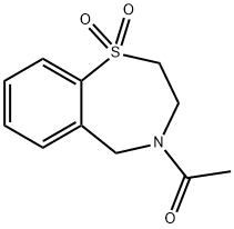 1-(1,1-dioxido-2,3-dihydrobenzo[f][1,4]thiazepin-4(5H)-yl)ethan-1-one 结构式