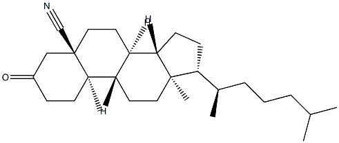 3-Oxo-5α-cholestane-5-carbonitrile 结构式