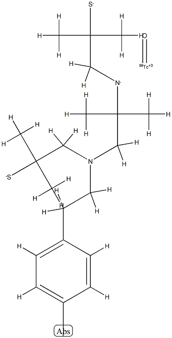 technetium Tc 99m 4-iodophenethyldiaminodithiol 结构式