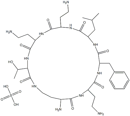 Polymyxin B heptapeptide 结构式