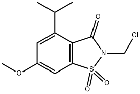 2-(氯甲基)-4-异丙基-6-甲氧基苯并[D]异噻唑-3(2H)-酮 1,1-二氧化 结构式