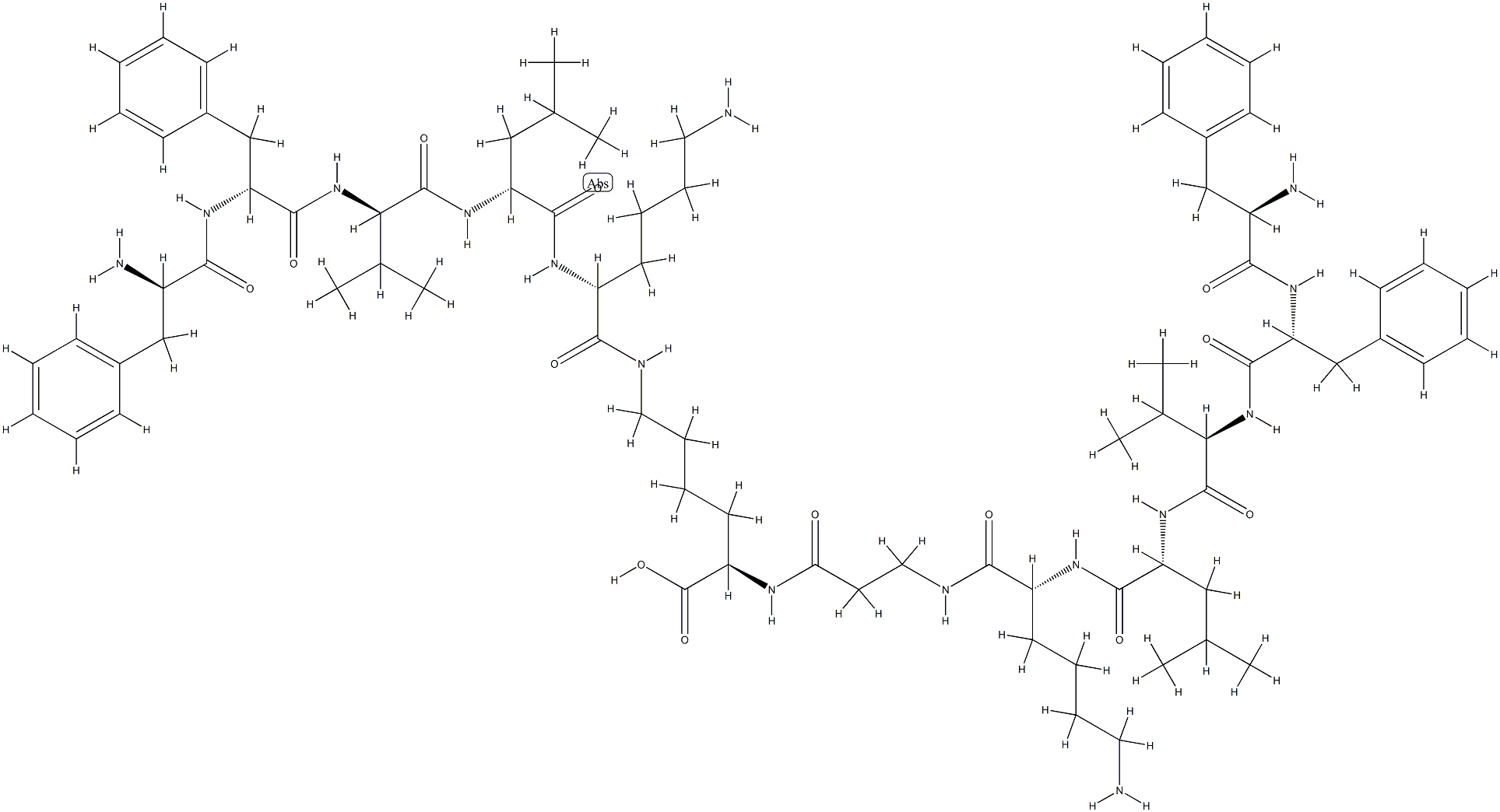 ENT-[AMYLOID Β-PROTEIN (20-16)]-Β-ALA-D-LYS(ENT-[AMYLOID Β-PROTEIN (16-20)]) 结构式