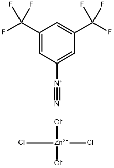 ZINC,3,5-BIS(TRIFLUOROMETHYL)BENZENEDIAZONIUM,TETRACHLORIDE 结构式