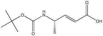 2-Pentenoic Acid, 4-[[)1,1-Dimethylethoxy)Carbonyl]amino]-, (2E,4s)-(9CI) 结构式