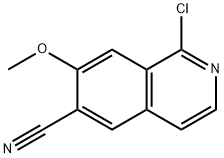 1-氯-7-甲氧基异喹啉-6-甲腈 结构式