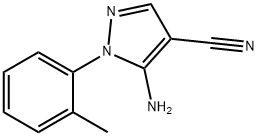 5-amino-1-(2-methylphenyl)-1H-pyrazole-4-carbonitrile 结构式