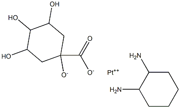 quinato(cyclohexanediamine)platinum(II) 结构式