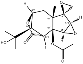 (1AR,1BS,2R,2'S,5S,6AS,7AS,8R)-REL-1B-(乙酰氧基)六氢-8-(1-羟基-1-甲基乙基)-6A-甲基螺[2,5-甲桥-7H-环氧乙烯并[3,4]环戊二烯并[1,2-D]氧杂卓-7,2'-环氧乙烷]-3(2H)-酮 结构式