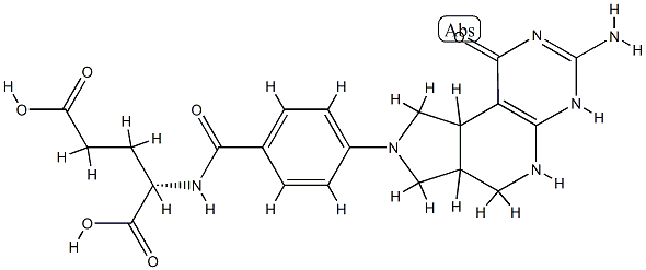 5,10-methylenetetrahydro-5-deazafolic acid 结构式