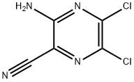 3-AMINO-5,6-DICHLOROPYRAZINE-2-CARBONITRILE 结构式