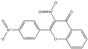 4H-1-Benzopyran-4-one,3-nitro-2-(4-nitrophenyl)-(9CI) 结构式