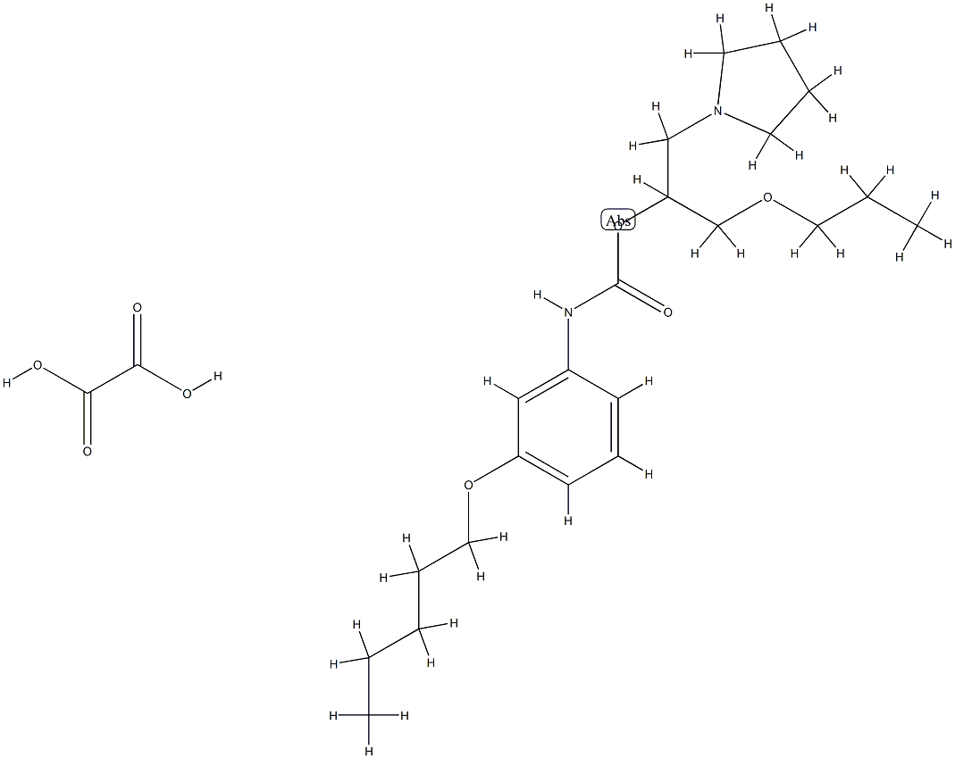 oxalic acid, (1-propoxy-3-pyrrolidin-1-yl-propan-2-yl) N-(3-pentoxyphe nyl)carbamate 结构式