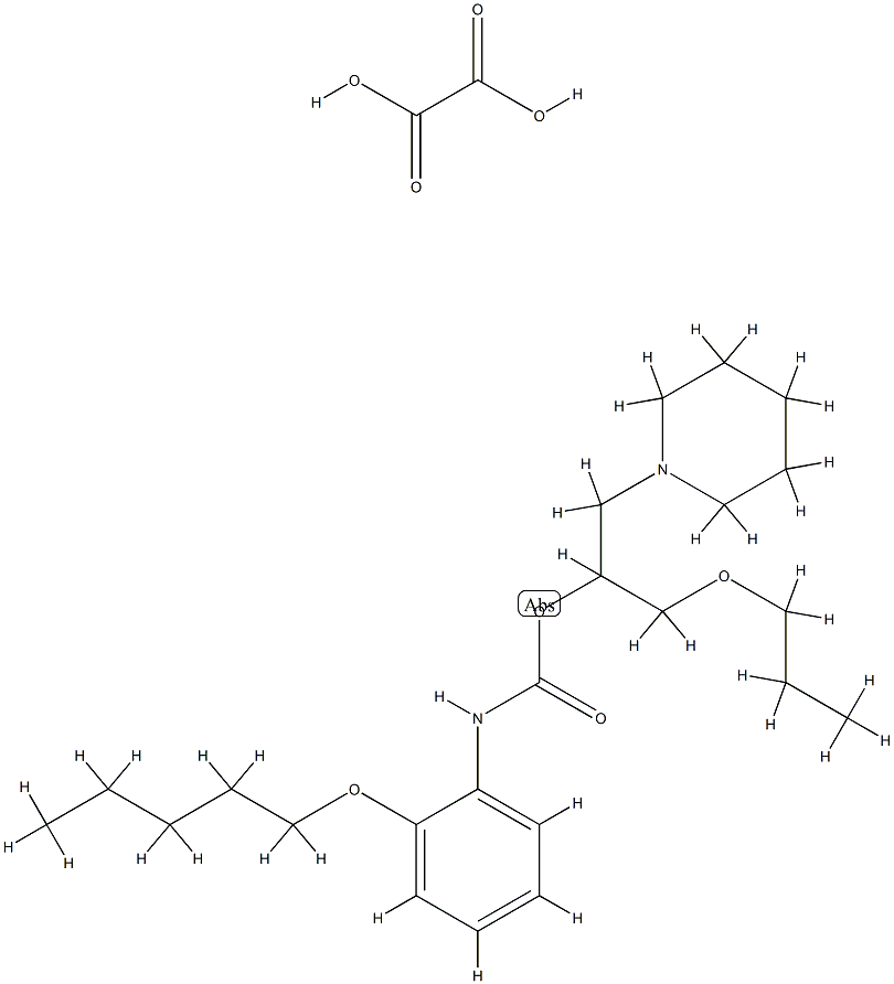 oxalic acid, [1-(1-piperidyl)-3-propoxy-propan-2-yl] N-(2-pentoxypheny l)carbamate 结构式