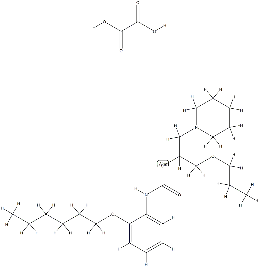 oxalic acid, [1-(1-piperidyl)-3-propoxy-propan-2-yl] N-(2-hexoxyphenyl )carbamate 结构式