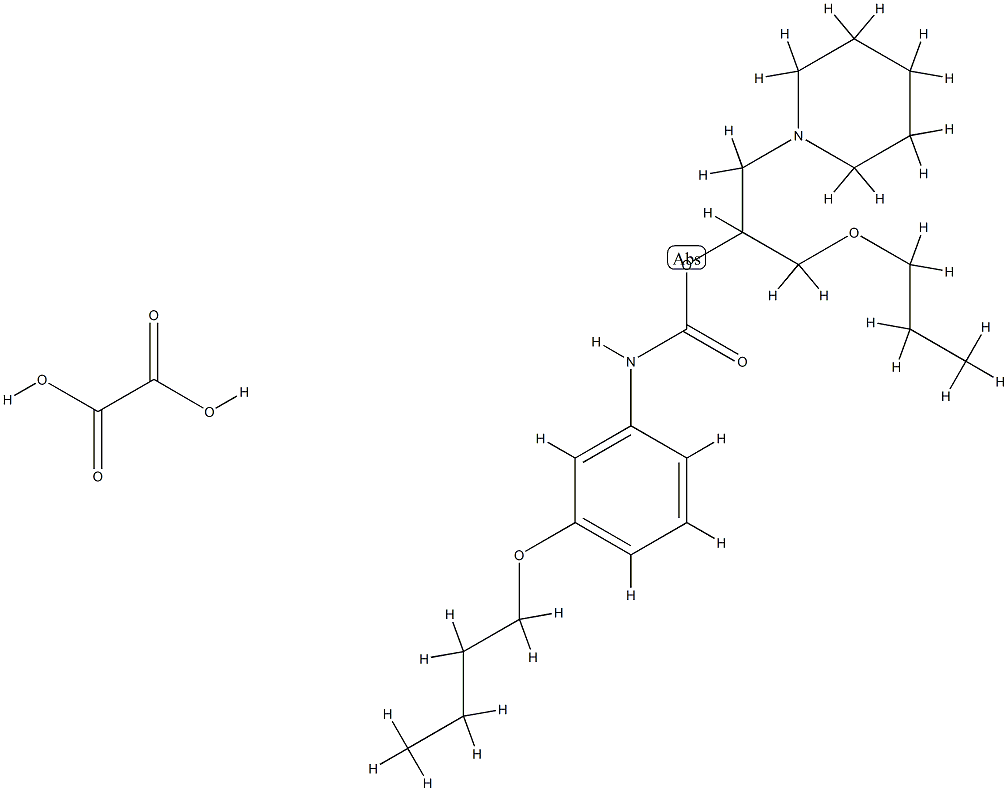 oxalic acid, [1-(1-piperidyl)-3-propoxy-propan-2-yl] N-(3-butoxyphenyl )carbamate 结构式