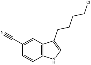 3-(4-氯代丁基)-5-氰基吲哚 结构式