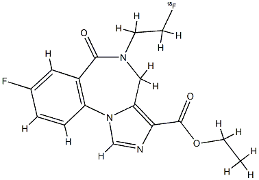 5-(2'-fluoroethyl)flumazenil 结构式