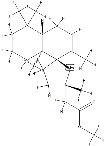 (2R,5S)-4,4'aα,5,5',6',7',8',8'a-Octahydro-2',5,5',5',8'aβ-pentamethylspiro[furan-2(3H),1'(4'H)-naphthalene]-5-acetic acid methyl ester 结构式