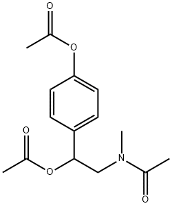 N-(p,β-Dihydroxyphenethyl)-N-methylacetamide diacetate 结构式