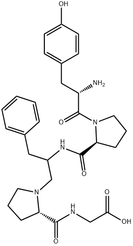 tyrosyl-prolyl-psi(methylamino)phenylalanyl-prolyl-glycine 结构式