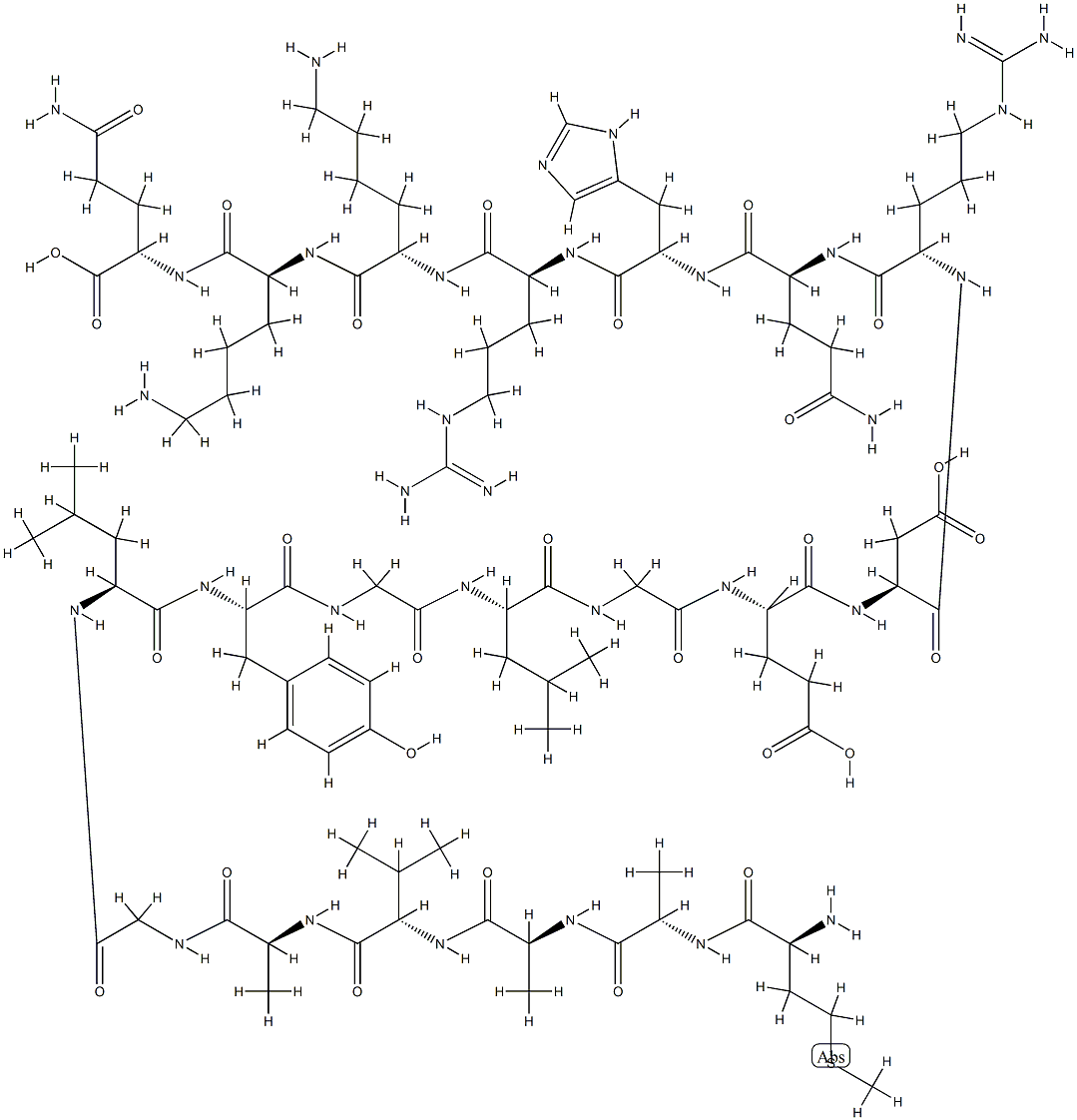 Shaker B inactivating peptide 结构式