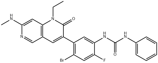 瑞普替尼 结构式