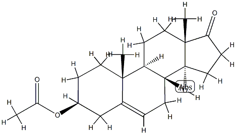 3β-Acetyloxy-14-hydroxyandrost-5-en-17-one 结构式