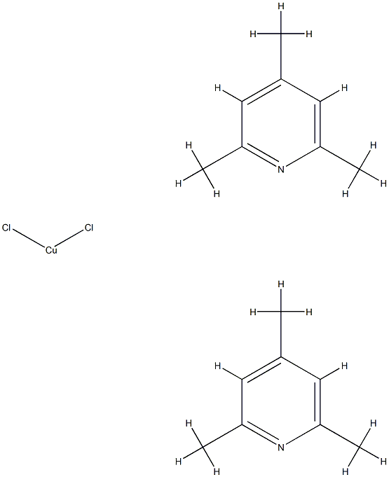 bis(2,4,6-trimethylpyridinio)dichlorocuprate(II) 结构式