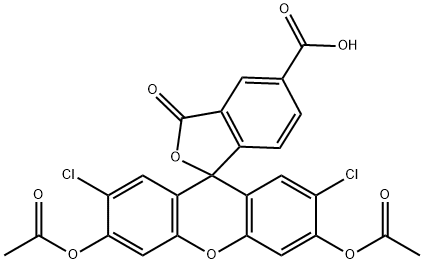 5-羧基-2',7'-二氯荧光素乙酰乙酸盐, 单一化合物 结构式