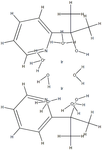 [2-(吡啶-2-基)-2-丙酸]铱(IV)二聚体溶液 结构式