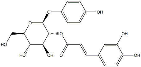 2-O-咖啡酰基熊果苷 结构式