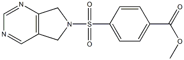 4-(5,7-二氢吡咯并[3,4-D]嘧啶-6-基磺酰基)苯甲酸甲酯 结构式