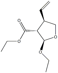 3-Furancarboxylicacid,4-ethenyl-2-ethoxytetrahydro-,ethylester,(2alpha,3bta,4alpha)-(9CI) 结构式