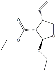 3-Furancarboxylicacid,4-ethenyl-2-ethoxytetrahydro-,ethylester,(2alpha,3bta,4bta)-(9CI) 结构式