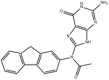 N-(guanin-8-yl)-N-acetyl-2-aminofluorene 结构式