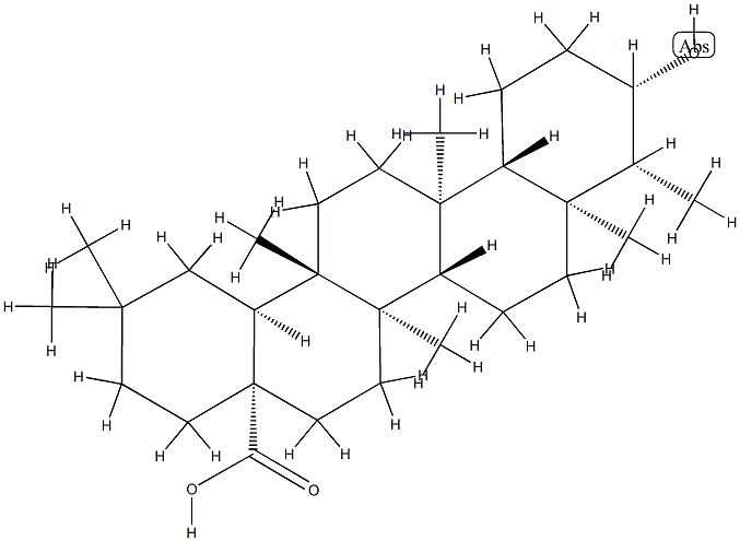 3β-Hydroxy-D:A-friedooleanan-28-oic acid 结构式