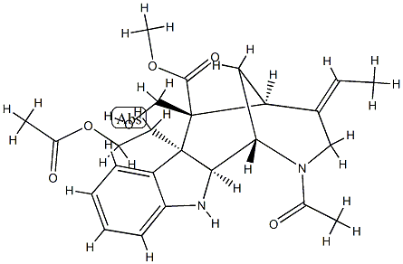 (2α)-4-Acetyl-5-acetoxy-1,2-dihydro-16-(hydroxymethyl)-4,5-secoakuammilan-17-oic acid methyl ester 结构式