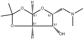 5-脱氧-5-(二甲基氨基)-1,2-O-(1-甲基亚乙基)-ALPHA-D-呋喃木糖 结构式