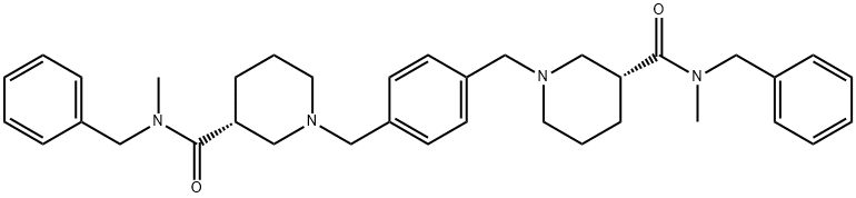 alpha,alpha'-bis(3-(N-benzyl-N-methylcarbamoyl)piperidinol)-4-xylene 结构式
