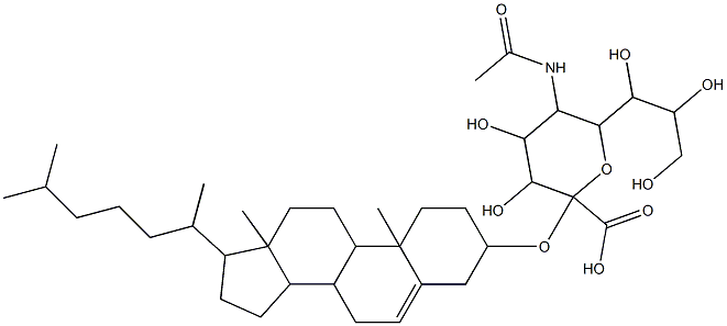 alpha-(3-hydroxysialyl)cholesterol 结构式