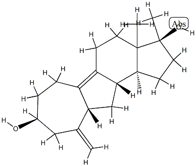 4a-methylene-17-methyl-A-homo-B,19-dinorandrost-9-ene-3,17-diol 结构式