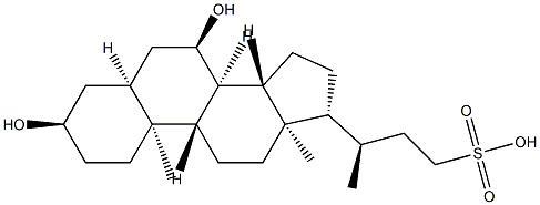 3,7-dihydroxy-24-norcholane-23-sulfonate 结构式