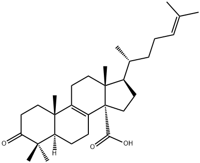(10S,13R,14S,17R)-4,4,10,13-tetramethyl-17-[(2R)-6-methylhept-5-en-2-yl]-3-oxo-1,2,5,6,7,11,12,15,16,17-decahydrocyclopenta[a]phenanthrene-14-carboxylic acid 结构式