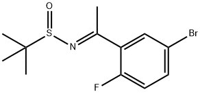 [N(E),S(S)]-N-(1-(5-溴-2-氟苯)亚乙基)-2-甲基丙烷-2-亚磺酰胺 结构式