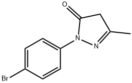 1-(4-溴苯基)-3-甲基-4,5-二氢-1H-吡唑-5-酮 结构式