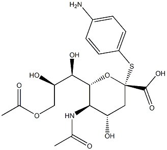 N-acetyl-9-O-acetylneuraminic acid 4-aminophenylthioketoside 结构式