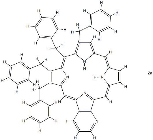 zinc tetrabenzylpyridoporphyrin 结构式