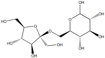 beta-D-Glucopyranose, 6-O-beta-D-fructofuranosyl- 结构式