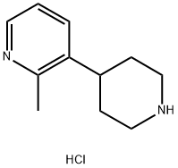 2-甲基-3-(哌啶-4-基)吡啶二盐酸盐 结构式